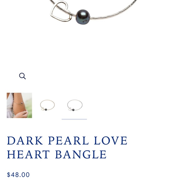 Kiele Pearl and Silver Bangle - Picture 3 of 3